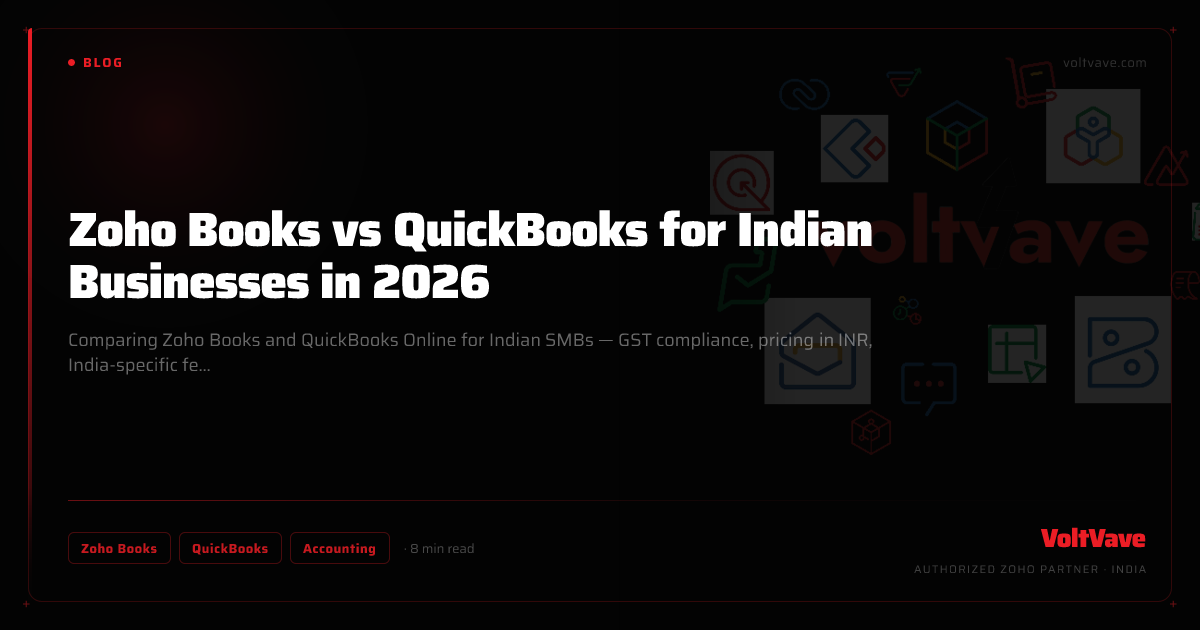 Zoho Books vs QuickBooks for Indian Businesses in 2026