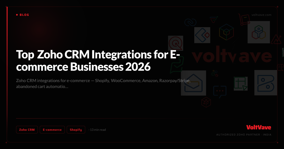 Top Zoho CRM Integrations for E-commerce Businesses 2026